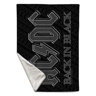 AC/DC Sherpa Fleece Blanket: Back In Black (Multicolour)