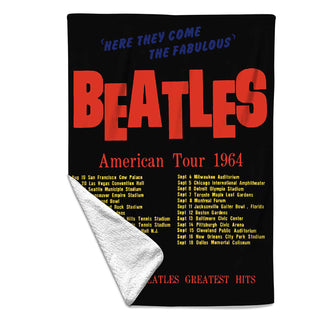The Beatles Sherpa Fleece Blanket: America Tour Black (Multicolour)