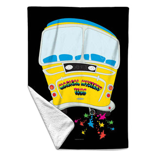 The Beatles Sherpa Fleece Blanket: Mystery Tour Bus (Multicolour)