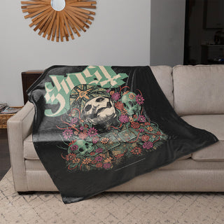 Ghost Sherpa Fleece Blanket: Bliss (Multicolour)