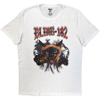 Blink-182 T-Shirt: Cheshire Cat (White)