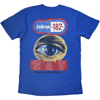 Blink-182 T-Shirt: Enema Of The State (Blue) (Back Print)