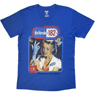 Blink-182 T-Shirt: Enema Of The State (Blue) (Back Print)