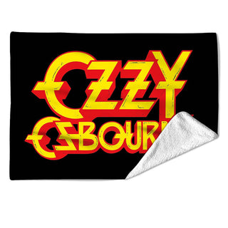 Ozzy Osbourne Sherpa Fleece Blanket: Logo (Multicolour)