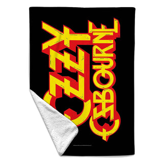 Ozzy Osbourne Sherpa Fleece Blanket: Logo (Multicolour)