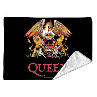Queen Sherpa Fleece Blanket: Crest (Multicolour)