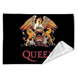 Queen Sherpa Fleece Blanket: Crest (Multicolour)
