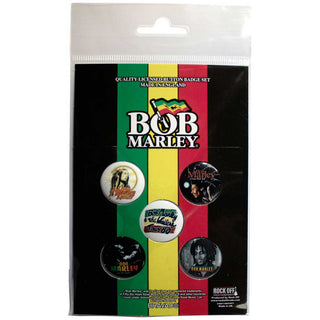 Bob Marley Button Badge Pack: Bob & The Wailers