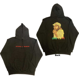 Bob Marley Pullover Hoodie: Wailers One Love Portrait (Back Print & Embroidery)