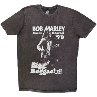 Bob Marley Stone Wash T-Shirt: Hawaii (Charcoal Grey)