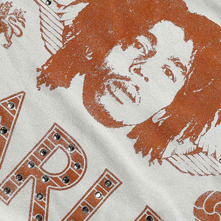 Bob Marley Embellished T-Shirt: Wings