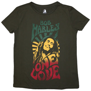 Bob Marley Ladies T-Shirt: One Love Gradient