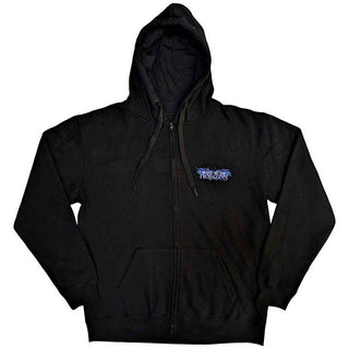 Bring Me The Horizon Zipped Hoodie: Blue Crow Wings (Back Print)