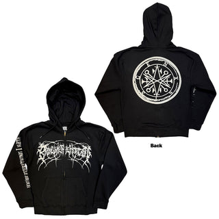 Bring Me The Horizon Zipped Hoodie: Metal Logo Genxsis (Black) (Back Print)