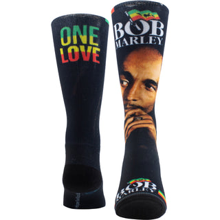 Bob Marley Crew Socks: One Love Sublimation (Black) (UK Size 6.5 - 11)