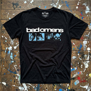 Bad Omens Premium Carbon T-Shirt: Specter Collage (Black) (Back Print)