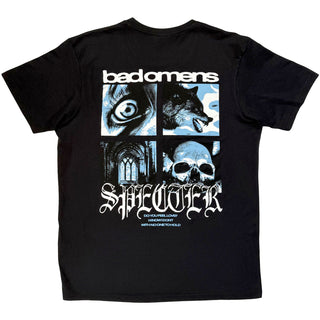Bad Omens Premium Carbon T-Shirt: Specter Collage (Black) (Back Print)
