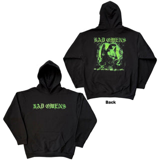 Bad Omens Pullover Hoodie: Green Angel (Black)(Back Print)