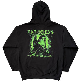 Bad Omens Pullover Hoodie: Green Angel (Black)(Back Print)