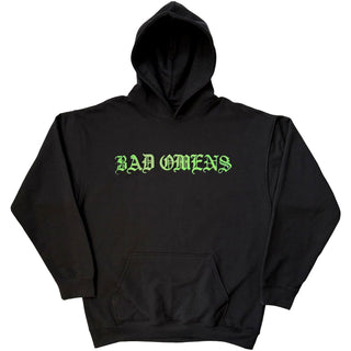 Bad Omens Pullover Hoodie: Green Angel (Black)(Back Print)