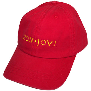 Bon Jovi Baseball Cap: Original Logo (Red)