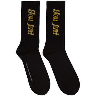 Bon Jovi Terry Socks: Yellow Logo (Black)