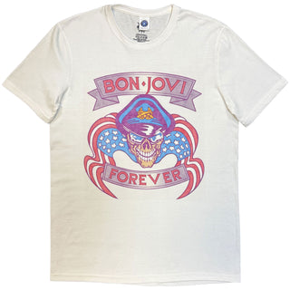 Bon Jovi Unisex T-Shirt: The Brotherhood (White) (Back Print)