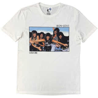 Bon Jovi T-Shirt: USA '86 (White) (Back Print)