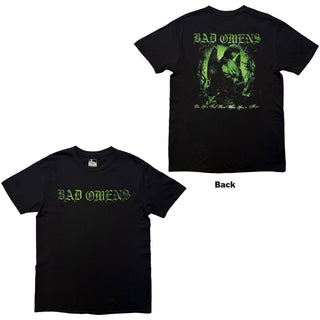 Bad Omens T-Shirt: Green Angel (Black) (Back Print)