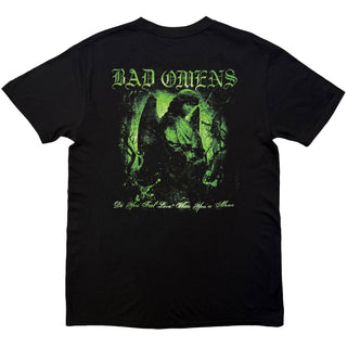 Bad Omens T-Shirt: Green Angel (Black) (Back Print)