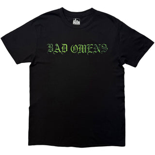 Bad Omens T-Shirt: Green Angel (Black) (Back Print)