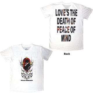 Bad Omens T-Shirt: The Death Of Peace Of Mind (White) (Back Print)