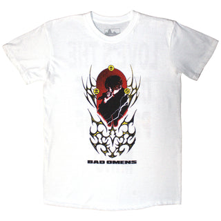 Bad Omens T-Shirt: The Death Of Peace Of Mind (White) (Back Print)