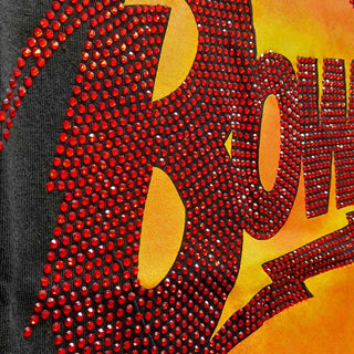David Bowie Ladies Embellished T-Shirt: Diamond Dogs Logo