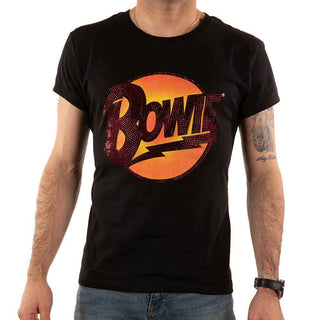 David Bowie Embellished T-Shirt: Diamond Dogs Logo