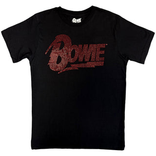 David Bowie Embellished T-Shirt: Logo