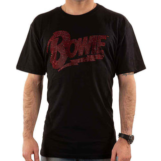 David Bowie Embellished T-Shirt: Logo
