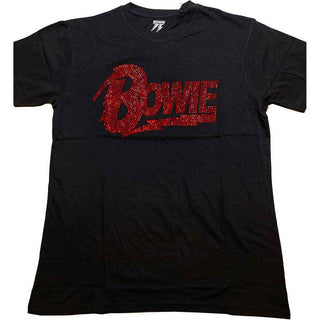 David Bowie Embellished T-Shirt: Logo