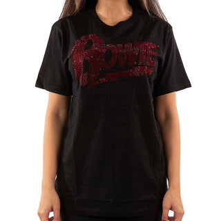 David Bowie Embellished T-Shirt: Logo