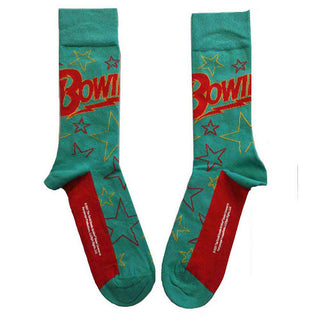 David Bowie Ankle Socks: Stars Outline (Green)