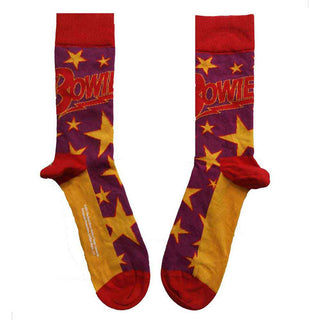 David Bowie Ankle Socks: Stars Infill (Purple)