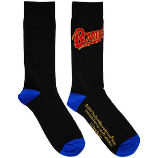 David Bowie Unisex Ankle Socks: Logo Blue Contrast