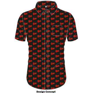 David Bowie Casual Shirt: Logo Pattern (All Over Print)