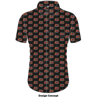 David Bowie Casual Shirt: Logo Pattern (All Over Print)