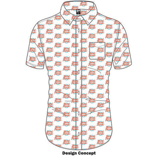 David Bowie Casual Shirt: Logo Pattern (All Over Print)