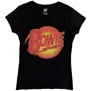 David Bowie Ladies Slim Fit T-Shirt: Diamond Dogs Vintage