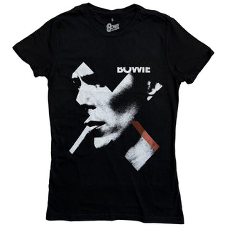 David Bowie Ladies Slim Fit T-Shirt: X Smoke Red