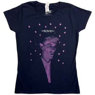 David Bowie Ladies Slim Fit T-Shirt: Dots