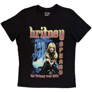 Britney Spears Ladies T-Shirt: Britney Tour (Black) (Back Print)