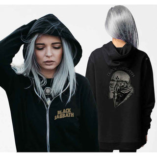 Black Sabbath Ladies Zipped Hoodie: Tour 1978 (Back Print)